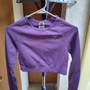 Gymshark Purple Fitted Crop Top